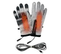 Heated Motorcycle Gloves - Waterproof Nylon USB Electric Hand Warmer Cycling Glove | Three-Speed Temperature Adjustment | Windproof Non-Slip Touchscreen Gloves For Men Women