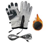 Heated Motorcycle Gloves - Waterproof Nylon USB Electric Hand Warmer Cycling Glove | Three-Speed Temperature Adjustment | Windproof Non-Slip Touchscreen Gloves For Men Women