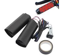 Heated Motorcycle Grips - 1 Pair Hot 12V Warmer, Temperature Heating Handle | Electric Heated Handlebar Accessories | Warm Hand Grips for Cold-Weather Winter Travel Outdoor Driving Home Men Women Ride