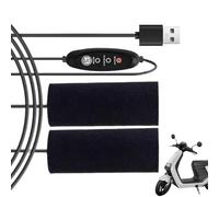 Heated Motorcycle Grips | Electric Scooter Adjustable Warming Grips,USB Electric Heated Handlebar, Winter Motorbike Handlebar Heat Shrinkable Cover for Motorcycle, ATV