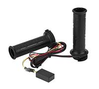 Heated Motorcycle Grips, Universal 12V-24V Heated Grips for 22mm Handlebar with USB Voltmeter, Adjustable Temperature, Cold Weather Riding Comfort