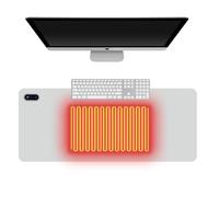 Heated Mouse Pad,80×33cm Office Desk Mat,5 Levels Heating & 4 Hours Automatic Shut-Off,Gaming Mousepad for Keyboard Laptop Office and Home (Grey)