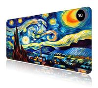 Heated Mouse Pad with 3 Levels Heated & 3 Hours Auto Shut-Off Mouse Pad for Warming Hands in Office Home, 31.5" x 13" Large Safe Desk Mat Hand Warmer，Art Moon