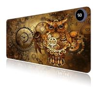 Heated Mouse Pad with 3 Levels Heated & 3 Hours Auto Shut-Off Mouse Pad for Warming Hands in Office Home, 31.5" x 13"Large Safe Desk Mat Hand Warmer，Mechanical Owl