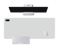 Heated Mouse Pad with LCD Display, USB Non-Slip Hand Warmer Desk Pad with 5 Adjustable Temperature, Winter Electric Heat Mouse Pad Table Mat for Home Office Gray 60 * 36cm