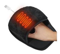 Heated Mouse Pad with USB Cable Warm Plush Mouse Hand Warmer with Wrist Guard Quick Heating Mouse Mat for Winter Office Home Computer Laptop Work Gaming