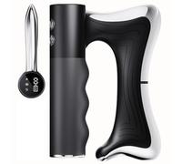 Heated Muscle Scraper Tool - Electric Fascia Knife Massager with Heating & 10500RPM Vibration, Body Gua Sha Massage Tool for Deep Tissue Relief, Portable Handheld for Neck Back Shoulders Legs(Black)
