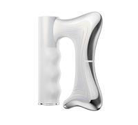 Heated Muscle Scraper Tool - Electric Fascia Knife Massager with Heating & 10500RPM Vibration, Body Gua Sha Massage Tool for Deep Tissue Relief, Portable Handheld for Neck Back Shoulders Legs(White)