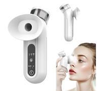 Heated Nano Eye Mist Steam Sprayer, Portable Electric Mist Sprayer, Rechargeable Drops Steamer with Hot and Cold Compress for Dry Eye Relief, Eye Cleansing Care (White)