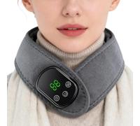 Heated Neck Pad,5 Heat Settings Electric Warmer Brace - Heated Neck Massager with Vibration Massage - for Women Men Elderly Home Workplace Daily Relaxation After Exercise Cold Weather Sleeping Reading