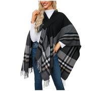 Heated Neck Scarf Ladies Scarf Winter Lady Pashmina Shawl Scarf And Gloves For Women Women'S Knitted Ponchos & Capes Blue Scarf Present Elderly Lady White Stuff Womens Clothing
