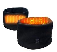 Heated Neck Scarf, USB Charging Electric Heated Scarf Neck Tube Snood with 3 Temperature Modes, Soft Fleece Heated Neck Wrap for Pain Relief, Winter Thermal Scarf for Men & Women (Black)