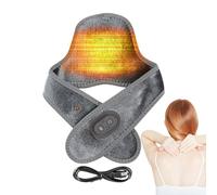 Heated Neck Scarf, Wireless Vibration Warmer, Electric Neck Wrap Heating Pad, for Relieving Discomfort, Muscle Relaxation for Shoulder, Back, Men, Seniors, Home, Office, Travel, Winter
