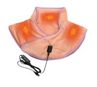 Heated Neck Wrap Warmer, Weighted Heating Pad for Neck Shoulder Pain Relief, Heated Shoulder Wrap Warm Compress(Pink)