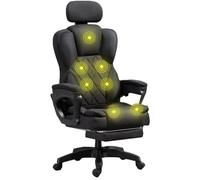 Heated Office Chair with 7-Point, Swivel Task Chair with Footrest & Lumbar Support Pillow - Ideal for t & Productivi in Home or Office!