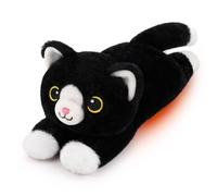 Heated Pad for Back Pain Microwave Heating Pad Plush for Pain Relief Heating Pads for Cramps & Period Weighted Plush Black Cat 1lbs Heat Pad Cuddle Heated Pad for Neck Shoulder Heat Pad (Black)