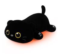 Heated Pad for Back Pain Relief, 1.54lb Weighted Plush Black Cat Microwave Heating Pad Plush for Pain Relief Heating Pads for Cramps & Period Heat Pad Cuddle Heated Pad for Neck Shoulder Heat Pad