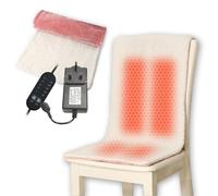 Heated Pad for Office Chair, USB Heated Seat Cushion, 10 Hours Timer & 3 Temperature Settings, Fast Heat Machine Washable Heating Pad for Back Neck Shoulder Pain Relief, 100x40cm, Pink