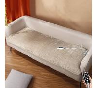 Heated Pad for Sofa and Bed, 8 Temperature Settings, 3 Timed Shutoff Settings, Heated Seat Cushion for Home, Beauty Salon(Beige,55x160cm/22x63in)