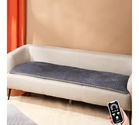 Heated Pad for Sofa and Bed, 8 Temperature Settings, 3 Timed Shutoff Settings, Heated Seat Cushion for Home, Beauty Salon(Gray,55x160cm/22x63in)