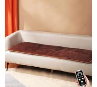 Heated Pad for Sofa and Bed, 8 Temperature Settings, 3 Timed Shutoff Settings, Heated Seat Cushion for Home, Beauty Salon(Brown,55x160cm/22x63in)