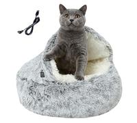 Heated Pet Bed - Warm Soft Kitten Cave | Winter Kitten Warm Bed - for Cold Weather Home Office Study Bedroom Nighttime Sleeping Daytime Napping Recovery Period Rescue Shelter Veterinary Clinic