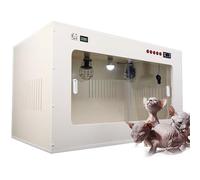 Heated Pet Brooder Box for Puppies and Kittens, Home Incubator with LED Light and Independent Switches, Ideal for Critical Newborn Care, 80x50x50 cm