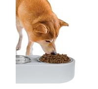 Heated Pet Food&Water Bowl Outdoor - Elevated Cat Food and Water Bowl Set,Easy Clean Stainless Steel Cat Bowl, Outside Heated Bowl for Cats, Dogs, Birds,Chickens, Ducks, Ect, Animal Feed in Winter