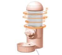 Heated Pet Water Bowl - Thermostatic Siphon Hamster Drinking Supplies | Gerbil Cage Water Bottle | for Cold Weather Pet Parents Garage Barn Patio Kennel Cattery Hospital Living Room Study Squirrel