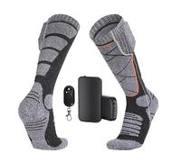 Heated Rechargeable | 2 Pairs Winter Thermal Socks 4000 mAh | 3 Level Temperature Control | Foot Warmer for Winter Activities such as Hunting Hiking Camping Work Cycling
