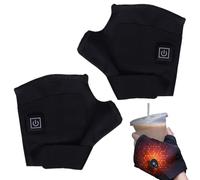 Heated Riding Gloves, Rechargeable Winter Mittens with 3 Temperature Settings, Fingerless Design for Cold Weather, Ideal for Skiing, Snowboarding, Cycling, Driving, Outdoor Activities, Writing