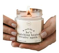 Heated Rivalry Gifts | Watching Heated Rivalry Again Padel Candle | Luxury Soy Wax | Hockey Romance Gifts (120ml (Clear Glass, 20hrs Burn), Ylang Ylang & Citrus, They're Watching)