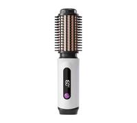 Heated Round Brush - Heated Curling Iron, Adjustable Heat Styler, Curling Brush with 3 Temperature Settings | For Women and Men Salon Blowout Look, Less Frizz, More Shine, Less Shame