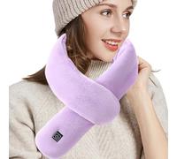 Heated Scarf for Men | Electric Neck Warm Warp,3 Temperature Settings Rechargeable Heated Scarf - for Weather Winter Christmas Skiing Running Travel Outdoor, Lavender, Refer to description