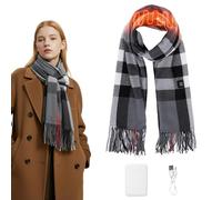 Heated Scarf for Women Men USB Rechargeable Heated Neck Warmer with 5000mAh Power Bank Electric Heating Scarf with 3 Levels Heating Levels for Skiing Camping Hiking Indoor Outdoor Christmas Gifts