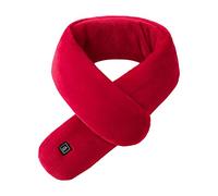 Heated Scarf, Heated Neck Warmer for Pain, Neck and Shoulder Heat Pad, Rechargeable Heat Scarf with 3 Heat Settings, Winter Keep Warm, No Battery (02-Red)