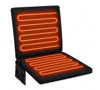 Heated Seat Cushion, 87x45cm Heated Chair Pad with 3 Level Tempeture, Black | USB Heated Pad, Wear-resistant Material, Integrated Seat Cushion and Backrest Design, for Camping, Sports Faclity and Fishing