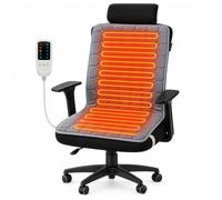 Heated seat Cushion,90x45cm Heated Chair pad,9 AdjustableTemperature Levels | Backrest integrated,Intelligent Timed Power Off, Anti Slip Elastic Fixing, suitable for office, outdoor and camping use