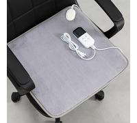 Heated Seat Cushion for Hips, Portable Heated Seat for Office Chair, Adjustable Temperature and Timing, Warm Seat Cushion for Home Office(Gray,45x45cm/18x18in)
