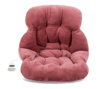 Heated Seat Cushion for Office Chair, Foldable Office Chair Heating Pad, Volcanic Fluff Heated Seat Pad with Temperature(Pink)