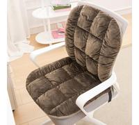 Heated Seat Cushion for Office Chair, USB Heated Seat Pad, 3-Temperature & Timer, Office Chair Pad for Back Waist HIPS Thighs Home Office Use (Brown)