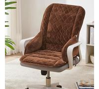 Heated Seat Cushion with 3 Heat Levels, USB Heating Thickened Seat Warmer, Detachable Headrest Seat Chair Handrail for Home Dining Room Chair(Brown)