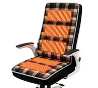 Heated Seat Pad 3-Setting Warm Plug-in Adjustable Mat | Heated Seat and Backrest Cushion for Living Room Apartment Camping College Dorm Study Adults Elderly