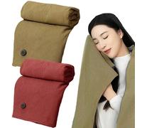 Heated Shawl 2Pcs 3-Level Portable Heated Blanket with Zipper Warm Washable Poncho for His-and-Hers, Best Friends Gifts, 59x31.5in, Xmas Decors