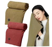 Heated Shawl 2Pcs 3-Level Portable Heated Blanket with Zipper Warm Washable Poncho for His-and-Hers, Best Friends Gifts, 59x31.5in, Poncho