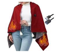 Heated Shawl 3 Heating Levels,2025 New Electric Heated Throw Blanket Cozy Portable Suitable for Office Home Rest, Car Travel, Outdoor Camping,Burgundy