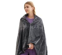 Heated Shawl - Battery Powered Winter Wrap, Outdoor Warm Fleece | Soft Electric Blanket, Removable Controller Heated Comfort, Quick Heat Layering Design Ideal for Camping Hiking Travel