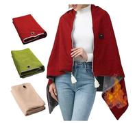 Heated Shawl Cordless for Women,2025 New Cordless Heating Blanket Cozy Portable Suitable for Office Home Rest, Car Travel, Outdoor Camping,Burgundy