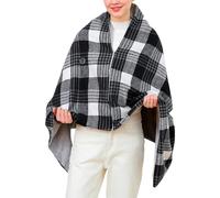 Heated Shawl for Women - Checkered Electric Shoulder with Pocket | Wireless 3-Level Temperature Blanket Washable for Mom, Home, Outdoor Camping