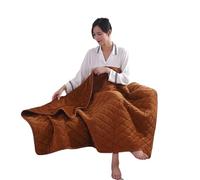 Heated Shawl, Wearable Heated Blanket Portable Electric Heating Blanket USB 3-Speed Shawl Powered Warmer Bed Mat for Home Office(Brown,100X140CM no Zipper)